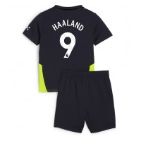 Camisa de time de futebol Manchester City Erling Haaland #9 Replicas 2º Equipamento Infantil 2024-25 Manga Curta (+ Calças curtas)